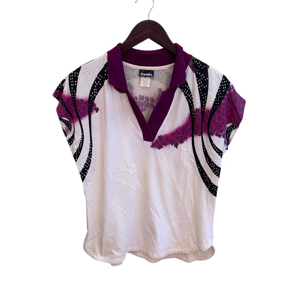 Vintage 90s Tennis Polo Shirt Size Womens Small